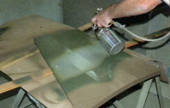 The large number of panels on the Hurricane can create headaches for the painting team, as all the panels need to be sprayed to match the overall camouflage pattern