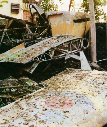The Hurricane as found, in the yard at Banaras Hindu University, Varanasi