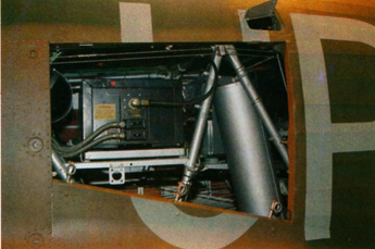 The TR.1133 radio set in its bay within the fuselage